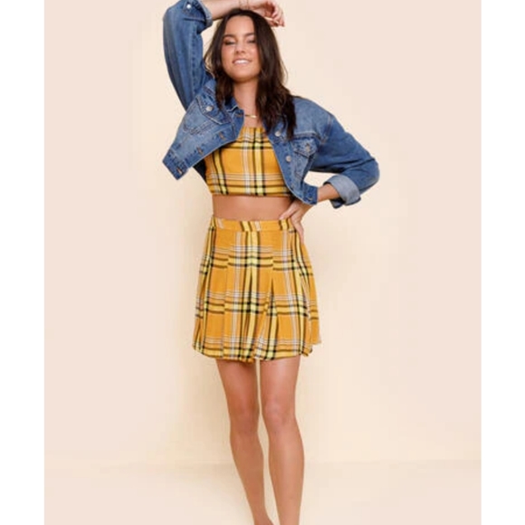 NWT Francesca's Dione Cropped Plaid Tank Top - Picture 3 of 5